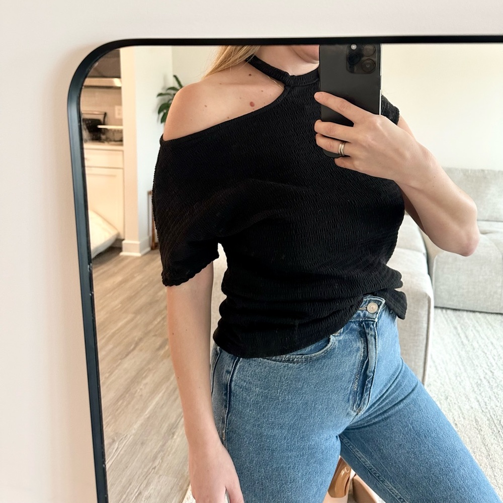 NWT Gibson look Nordstorm cold shoulder cut out ribbed shirt